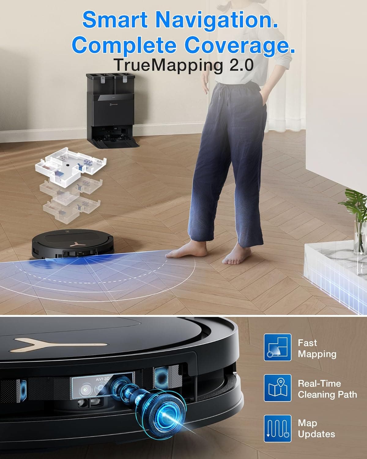 ECOVACS DEEBOT T50S PRO Omni Robot Vacuum and Mop