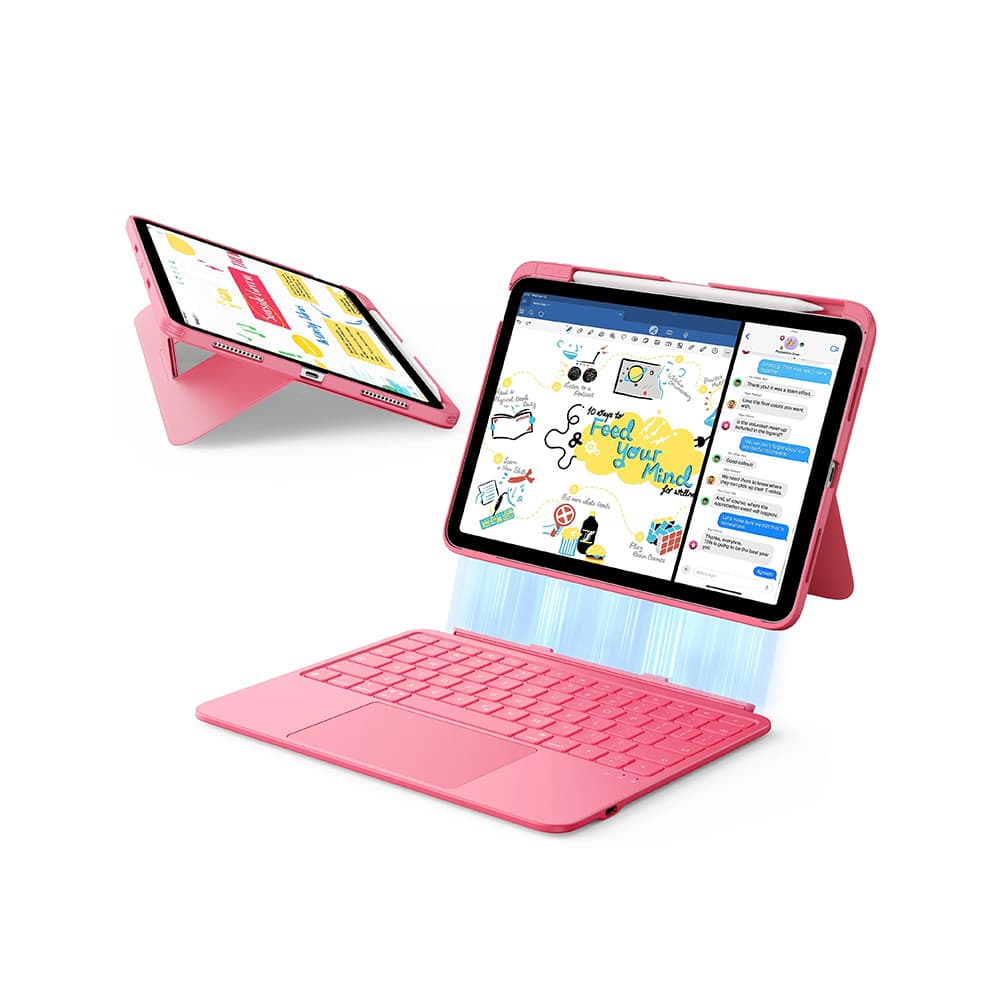 ESR Flex Detachable Keyboard Case for iPad 11″ (2025, A16) – US Layout, Magnetic, Trackpad, Adjustable Stand